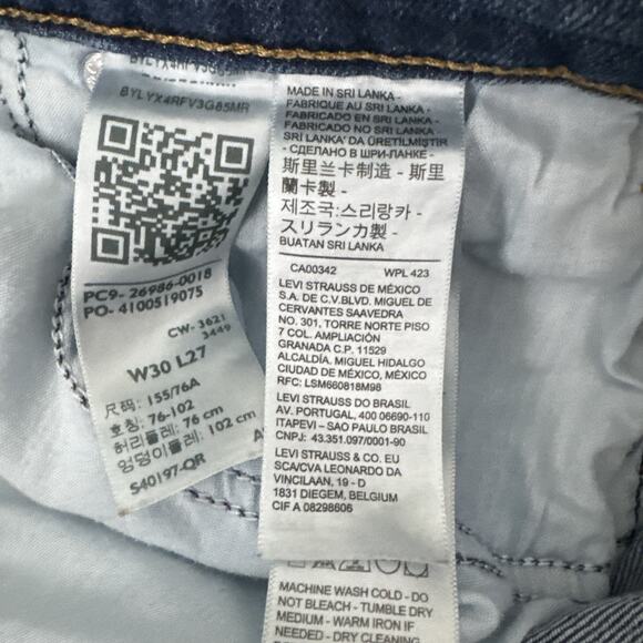 Levi’s High Waisted Mom Jeans 30x27 Med/Light Wash Stretch Taper - Picture 5 of 5